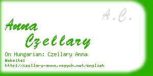 anna czellary business card